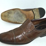 COMFORTABLE  HUGO BOSS BROWN GENUINE LEATHER MEN SHOES SIZE 8 / 41 MADE IN ITALY