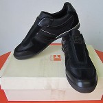 BOSS Orange Hugo Boss Men’s Fashion Shoes Slip on Kempton I Black Sneakers Sz 8