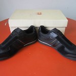 BOSS Orange Hugo Boss Men’s Fashion Shoes Slip on Kempton I Black Sneakers Sz 8