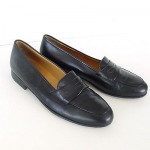 COLE HAAN Vintage Black Leather Loafers Moccasins Dress Shoes Made in Italy 8.5