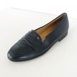 COLE HAAN Vintage Black Leather Loafers Moccasins Dress Shoes Made in Italy 8.5