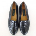 COLE HAAN Vintage Black Leather Loafers Moccasins Dress Shoes Made in Italy 8.5
