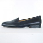 COLE HAAN Vintage Black Leather Loafers Moccasins Dress Shoes Made in Italy 8.5