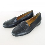COLE HAAN Vintage Black Leather Loafers Moccasins Dress Shoes Made in Italy 8.5