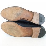 COLE HAAN Vintage Black Leather Loafers Moccasins Dress Shoes Made in Italy 8.5