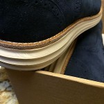 Men’s Cole Haan Lunargrand Wingtip Navy Blue Suede Casual Shoes C10227