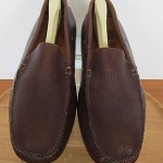 Men’s sz 9 M brown leather Cole Haan Nike Air slip on driving mocs loafers shoes