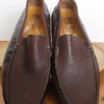 Men’s sz 9 M brown leather Cole Haan Nike Air slip on driving mocs loafers shoes
