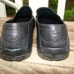 HUGO BOSS BLACK LEATHER THIN LOAFER SLIP ONS MENS SIZE 8.5