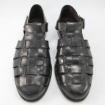 Mens Cole Haan BRAGANO Italy Black Leather Woven Dress Sandal Casual Shoes 7.5 M