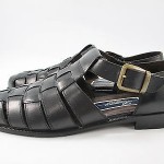 Mens Cole Haan BRAGANO Italy Black Leather Woven Dress Sandal Casual Shoes 7.5 M