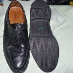 ww COLE HAAN BLACK LEATHER OXFORDS MENS 7.5 M