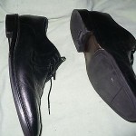 ww COLE HAAN NIKE AIR BLACK LEATHER OXFORDS MENS 7 M
