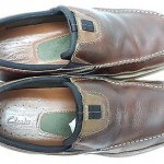 Clarks men’s size 11 M brown leather loafers shoes comfort