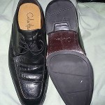 ww COLE HAAN NIKE AIR BLACK LEATHER OXFORDS MENS 7 M