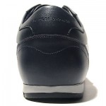 $275 Hugo Boss Leather Fashion Sneakers Navy Blue Mens 13 46 Shoes 12.5 47 Kicks