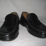 Mens COLE HAAN Nike Air Black Leather Loafers Slip On Shoes 9.5