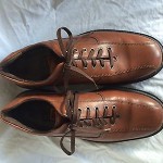 NICE!!! Mens shoes COLE HAAN brown leather lace up oxfords sz 9.5 M