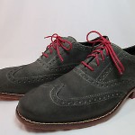 Cole Haan AIR COLTON Casual Suede Wingtip Oxford Dark Gray Sz 8M