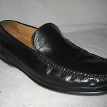 Mens COLE HAAN Nike Air Black Leather Loafers Slip On Shoes 9.5