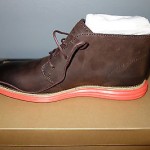 Cole Haan Lunargrand Men 8 Chukka Chestnut/Carotene Sole NIB