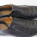 Men’s Cole Haan Nike Air black stitched leather casual loafers slip ons sz 12M