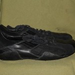 Mens Black Leather Diesel Casual Shoes size 12