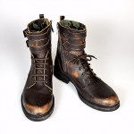 $500 NEW Diesel ELWOOD Brown Leather Distressed Double Strap Buckle Boots 13/47