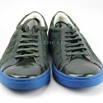 HUGO BOSS RED LABEL FUTAMIO GREEN SHOES SNEAKERS LEATHER & CANVAS NEW SIZE 10 43