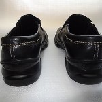 COLE HAAN Nike Air Men’s BLACK Leather Center Split Loafer Shoes – Size 8.5M