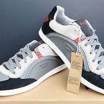 NIB Diesel Men’s Starch Black & Gray Leather Fashion Sneakers Shoes Size 10