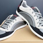 NIB Diesel Men’s Starch Black & Gray Leather Fashion Sneakers Shoes Size 10