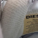 NEW MENS DIESEL DRUGO GULLIVER WHITE / CHARCOAL GRAY SNEAKERS HIGH TOPS SIZE 11