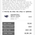 Supreme Vans Uptown Chukka Navy Size 11