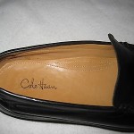 Mens COLE HAAN Nike Air Black Leather Loafers Slip On Shoes 9.5