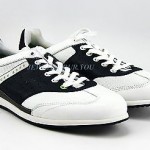 HUGO BOSS GREEN LABEL FASTER BLACK & WHITE SHOES SNEAKERS LEATHER NEW SZ 11 44