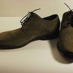 MSRP 245.00 New Cole Haan Air Giraldo Wingtip Mens Oxford Grey Suede Size 12