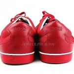 HUGO BOSS GREEN LABEL APACHE IV RED SHOES SNEAKERS LEATHER NEW SIZE 10 43