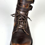 $500 NEW Diesel ELWOOD Brown Leather Distressed Double Strap Buckle Boots 13/47
