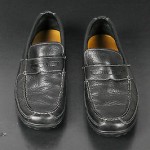 Cole Haan Men’s Penny Loafer Driving Moccasin Pebbled Black Leather 10M