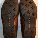 DIESEL “Izar” Brown Leather Front Strap Shoes Moccasins Men’s Sz. 9.5