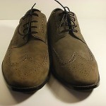 MSRP 245.00 New Cole Haan Air Giraldo Wingtip Mens Oxford Grey Suede Size 12