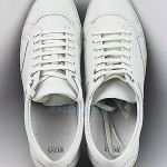 HUGO BOSS BLACK LABEL WHITE SHOES SNEAKERS 100% LEATHER NEW SIZE 12 45