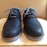 Cole Haan Great Jones Wingtip in black iris/chambray – men’s size 9.5