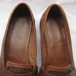 COLE HAAN  BROWN LEATHER BASKET WOVEN PENNY LOAFERS MEN’S  11 MEDIUM