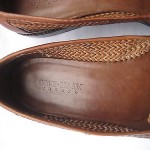 COLE HAAN  BROWN LEATHER BASKET WOVEN PENNY LOAFERS MEN’S  11 MEDIUM