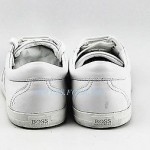 HUGO BOSS BLACK LABEL WHITE SHOES SNEAKERS 100% LEATHER NEW SIZE 12 45