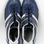 HUGO BOSS ORANGE LABEL KIKKO BLUE SHOES SNEAKERS 100% LEATHER NEW SIZE 10 43