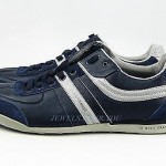 HUGO BOSS ORANGE LABEL KIKKO BLUE SHOES SNEAKERS 100% LEATHER NEW SIZE 10 43