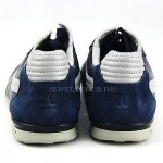 HUGO BOSS ORANGE LABEL KIKKO BLUE SHOES SNEAKERS 100% LEATHER NEW SIZE 10 43